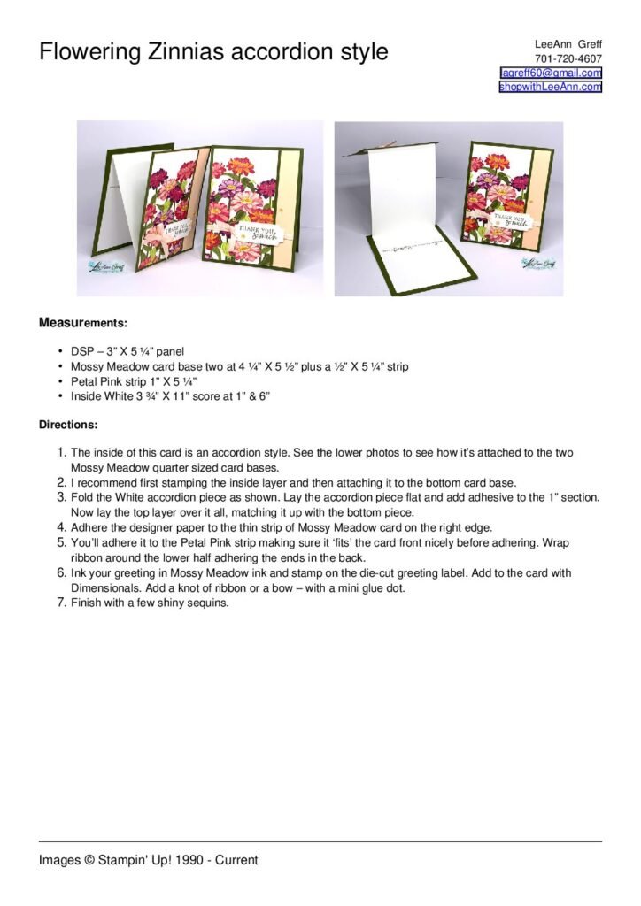 thumbnail of Flowering Zinnias Accordion style