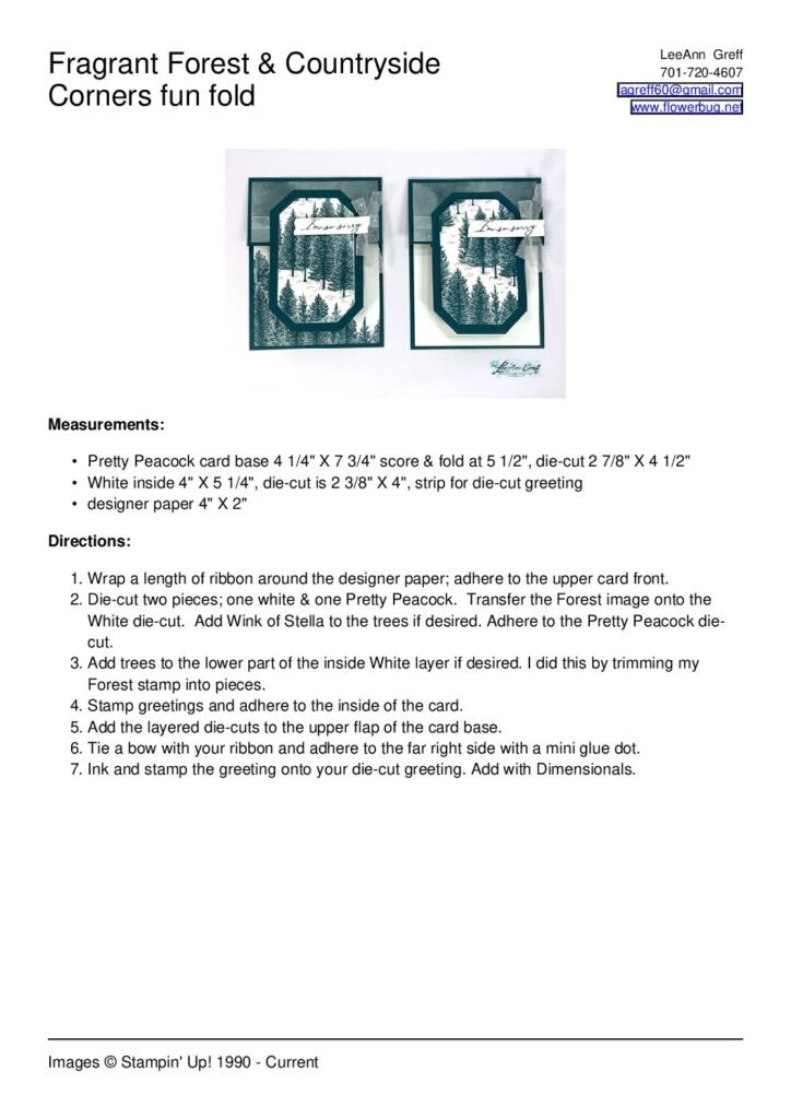 thumbnail of Fragrant Forest Funfold card