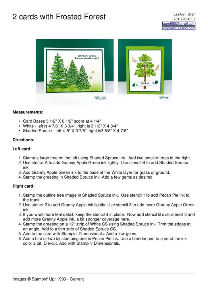 thumbnail of Frosted Forest 2 trees cards