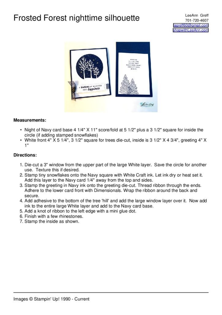 thumbnail of Frosted Forest silhouette card