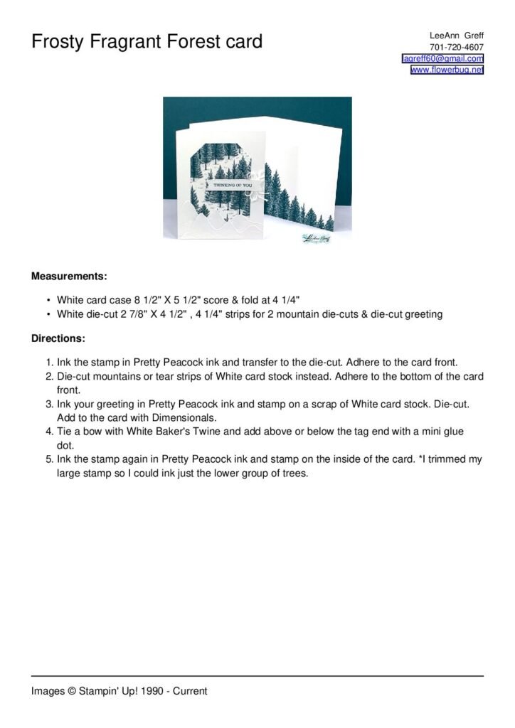 thumbnail of Frosty Fragrant Forest card