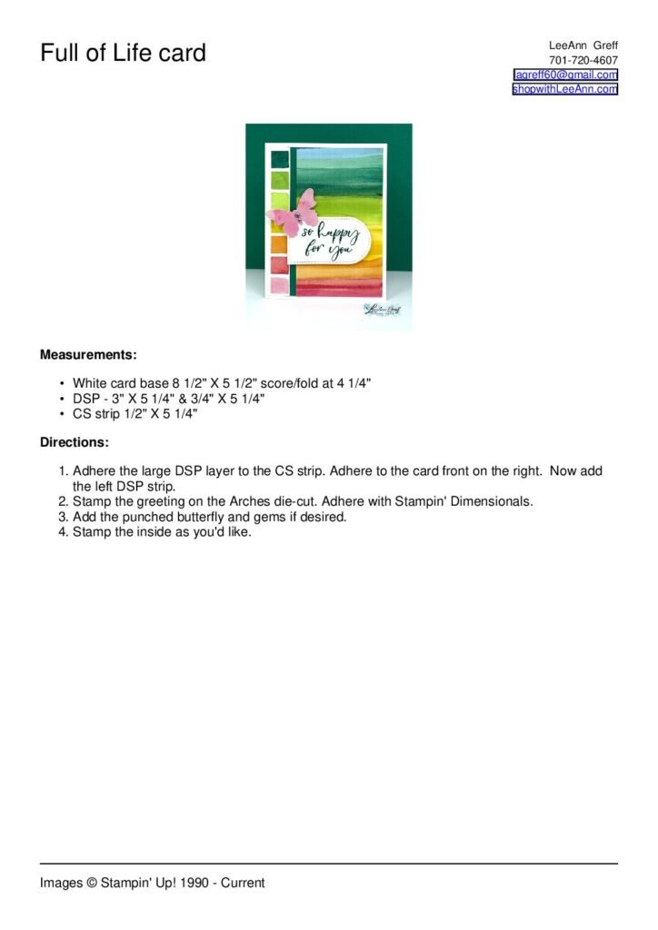 thumbnail of Full of Life card