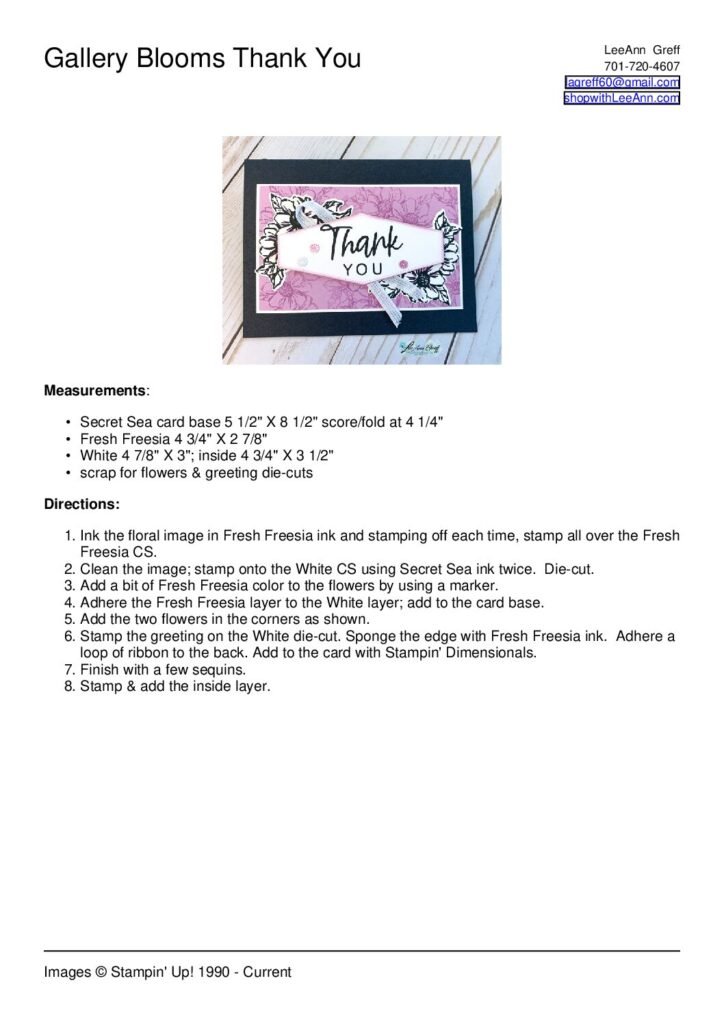 thumbnail of Gallery Blooms Thank you