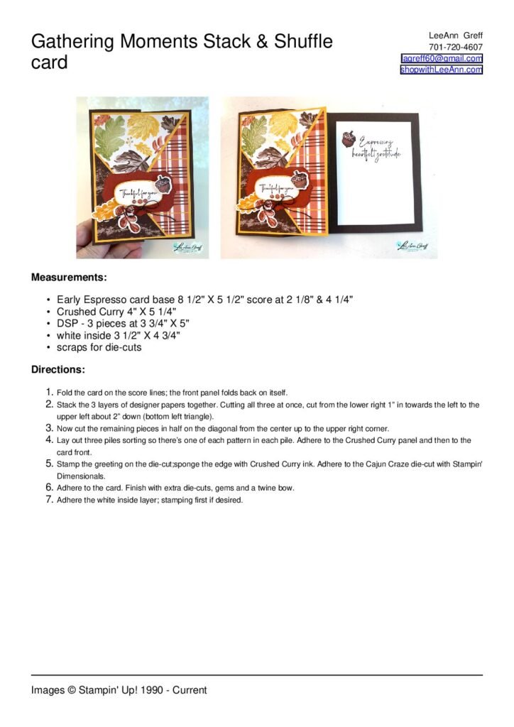 thumbnail of Gathering Moments Stack & Shuffle card