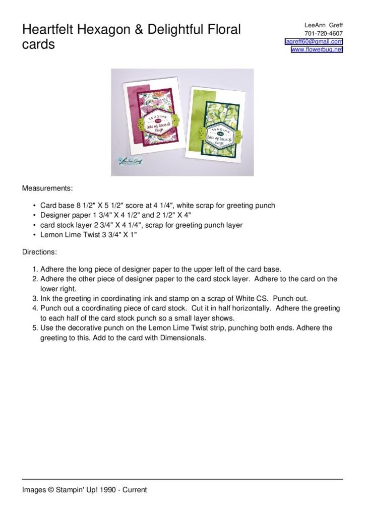 thumbnail of Heartfelt Hexagon & Delightful Floral cards