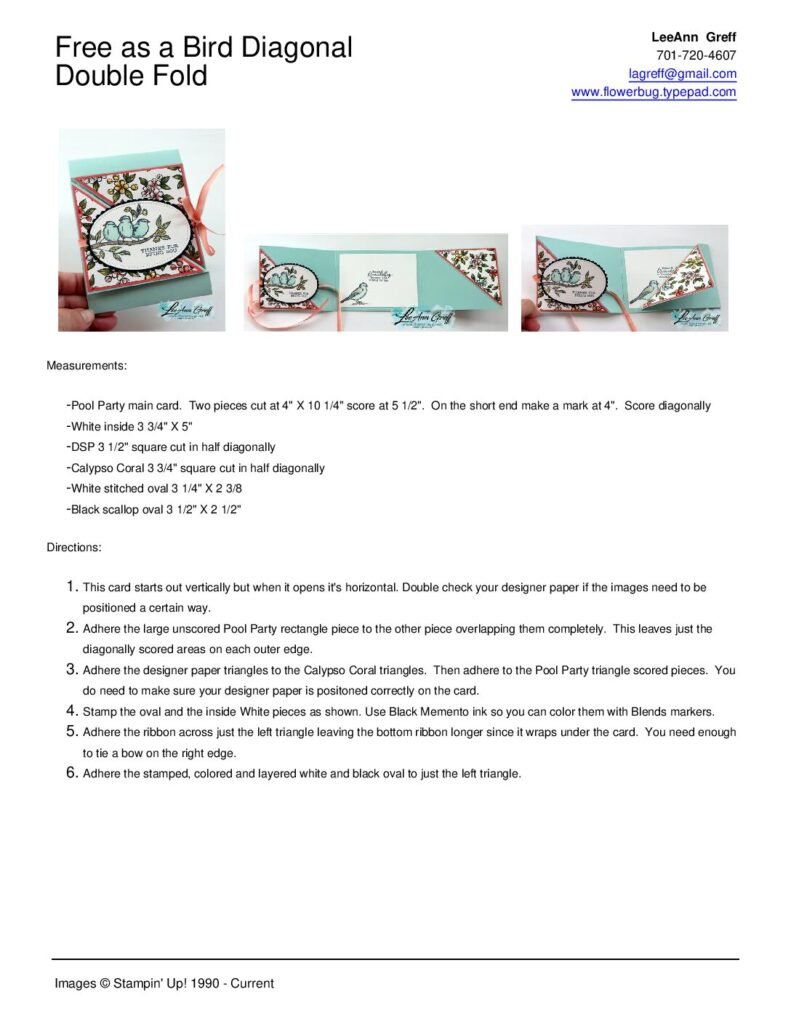 thumbnail of July 19 Free as a Bird Double Diagonal Fold