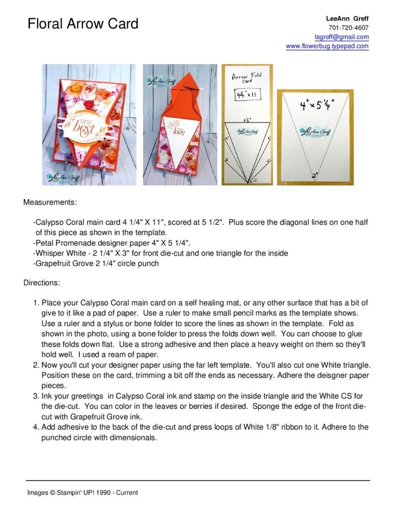 thumbnail of July Floral Arrow Card