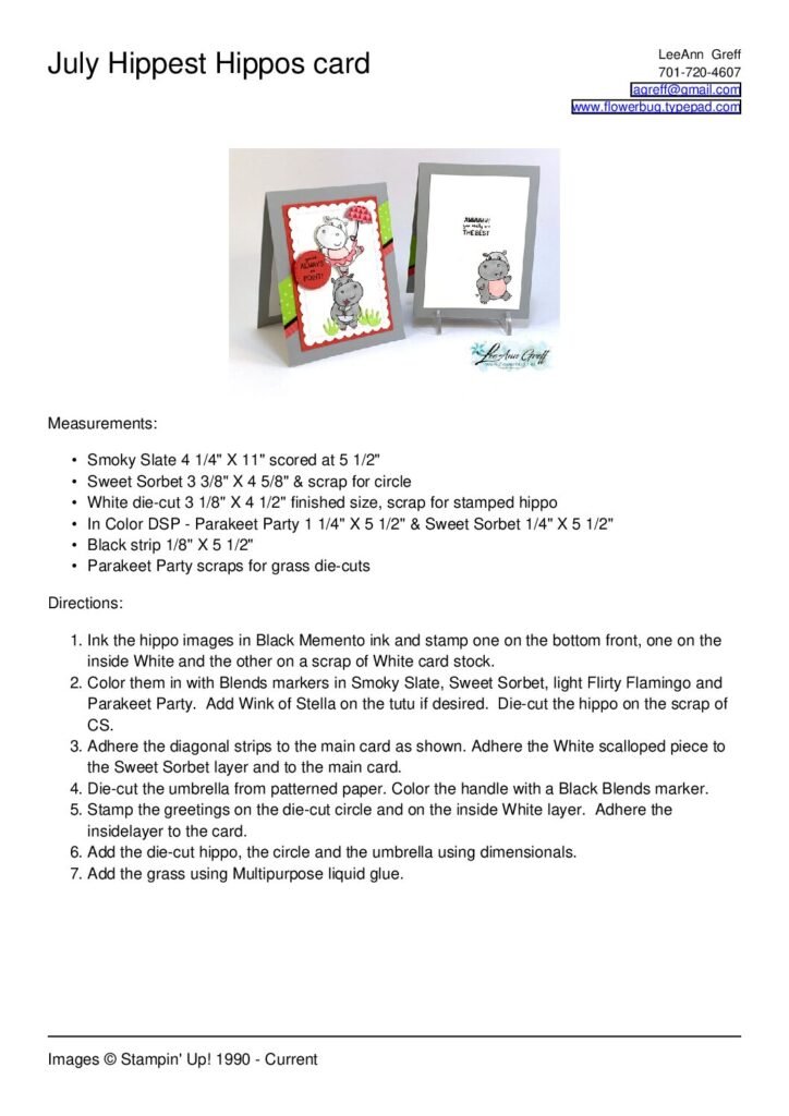 thumbnail of July Hippest Hippos card