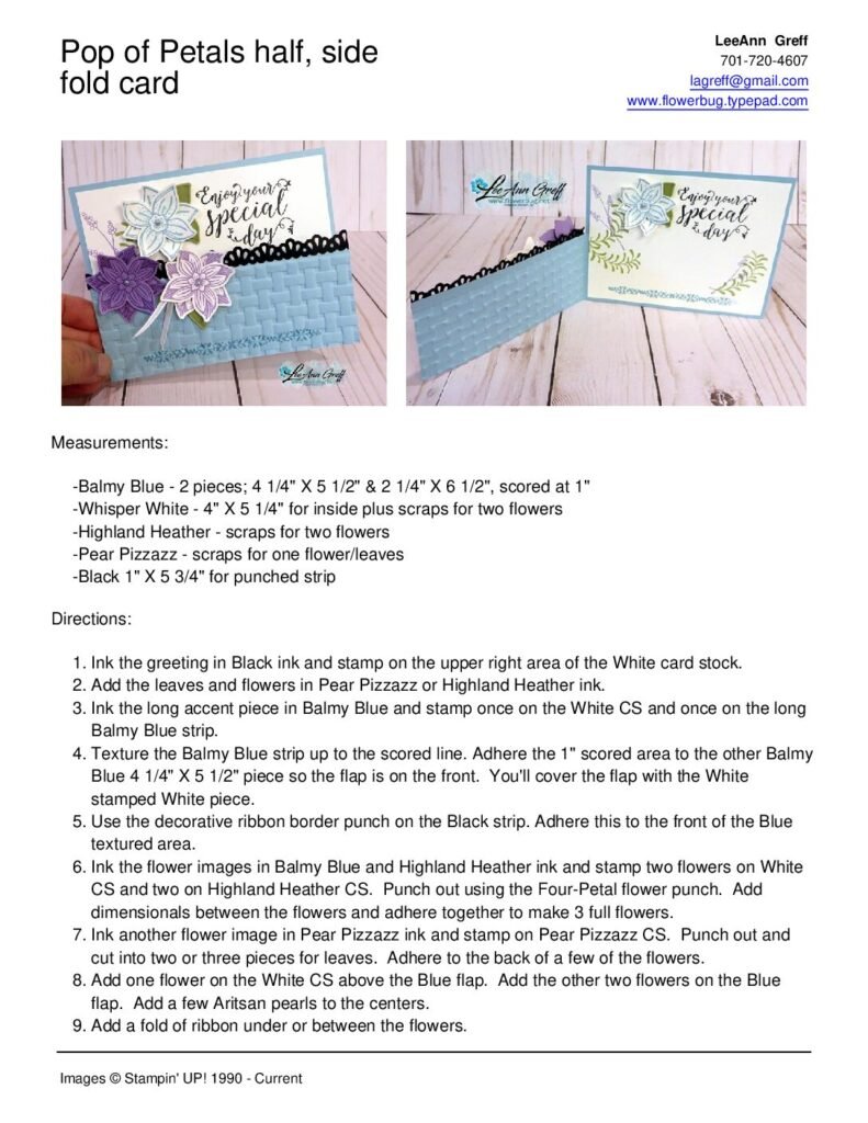 thumbnail of July pop of petals side half fold