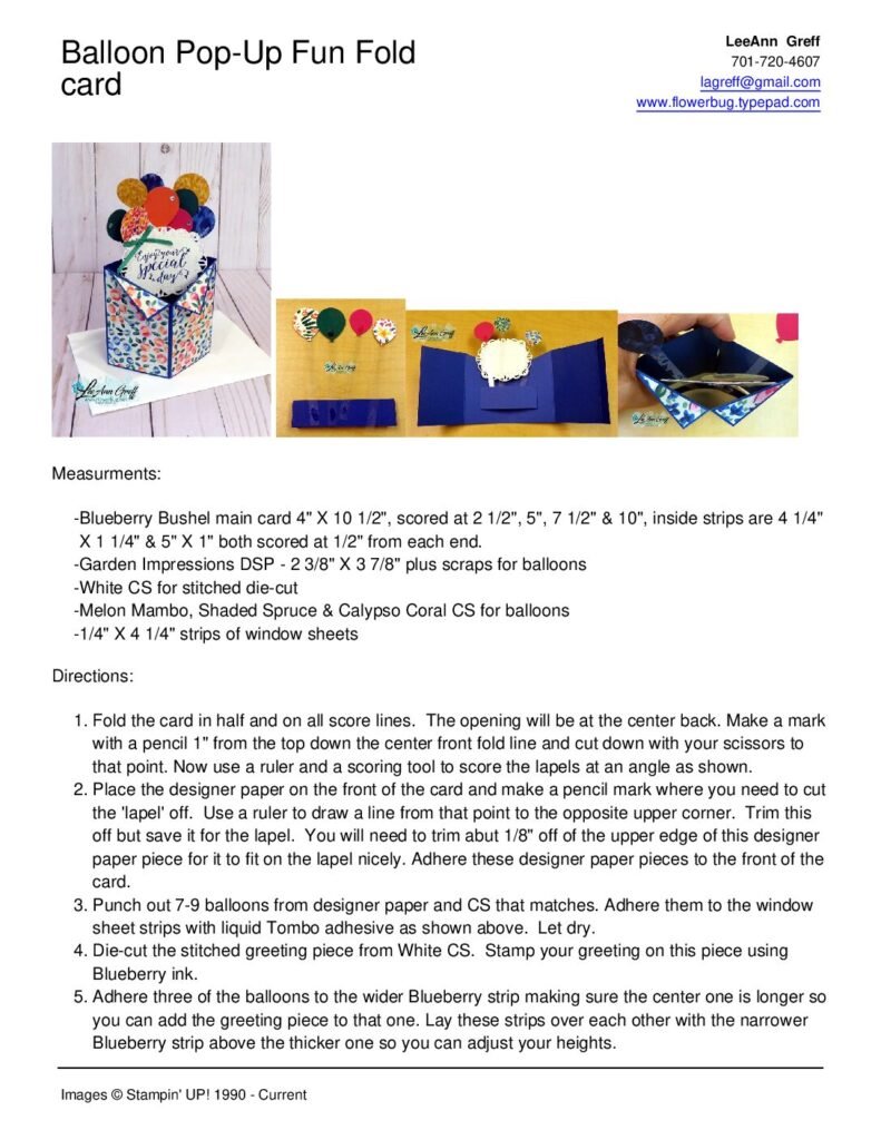 thumbnail of June Balloon Pop Up card