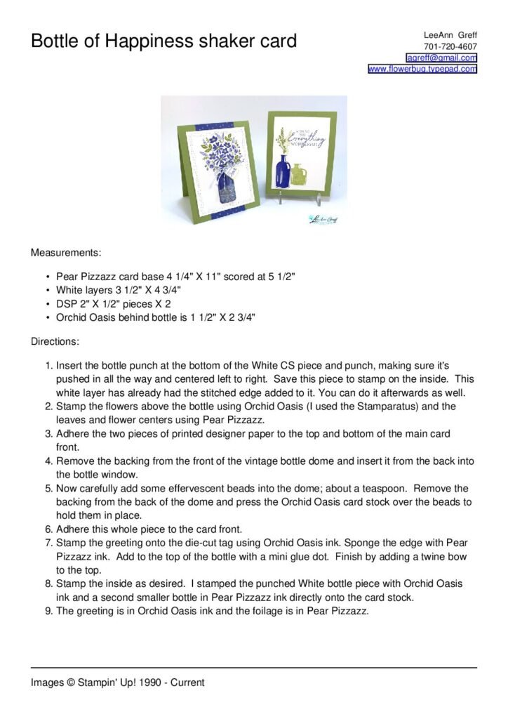 thumbnail of June Bottled Happiness shaker card