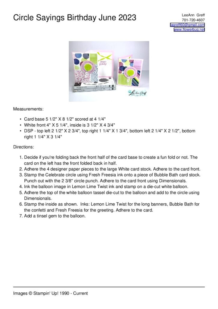 thumbnail of June Circle Sayings Birthday