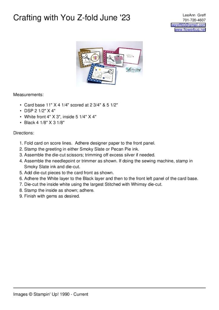 thumbnail of June Crafting with You Z fold