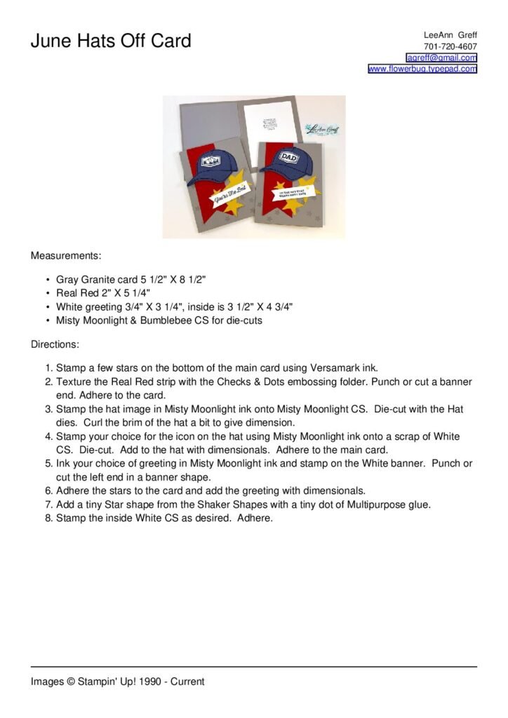 thumbnail of June Hats Off card