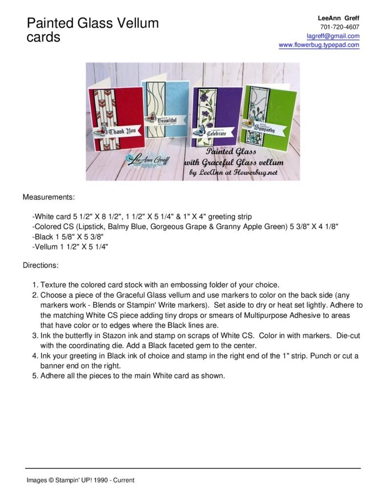 thumbnail of June Painted Glass cards