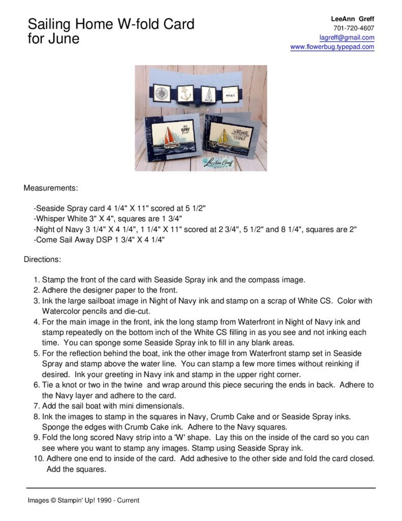 thumbnail of June Sailing Home W-fold