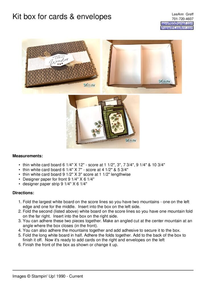 thumbnail of Kit box for cards