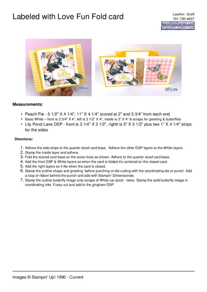 thumbnail of Labeled with Love fun fold card