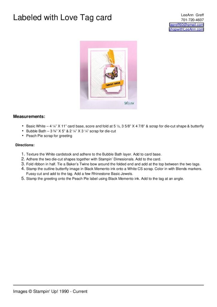 thumbnail of Labeled with Love tag card