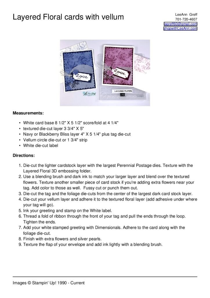 thumbnail of Layered Floral & Perennial Postage cards