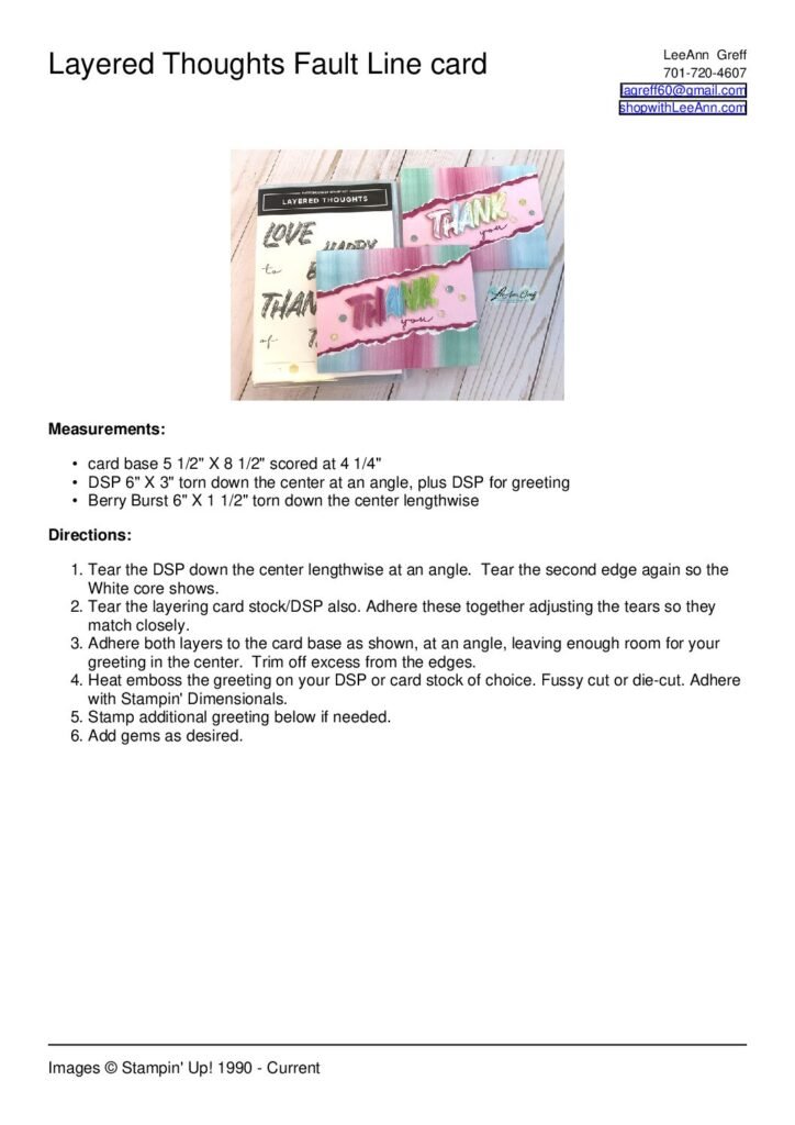 thumbnail of Layered Thoughts Fault Line card