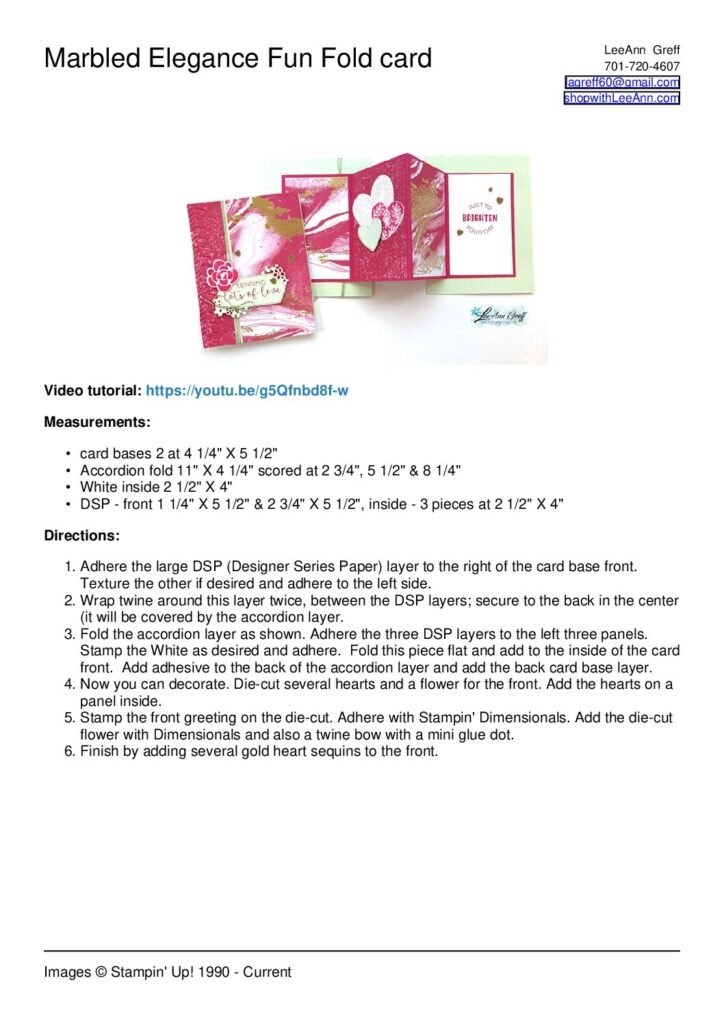 thumbnail of Marbled Elegance Fun Fold card