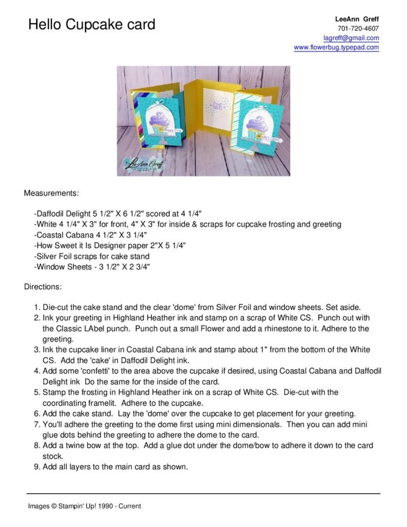 thumbnail of March Hello Cupcake card