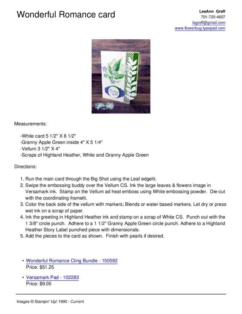 thumbnail of March Wonderful Romance card