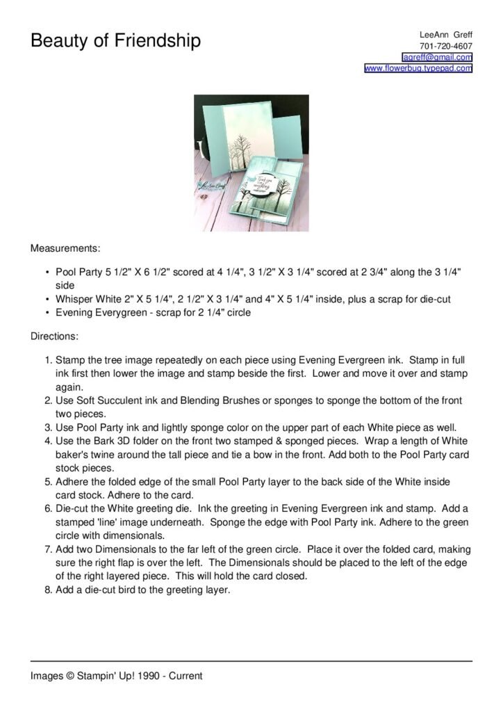 thumbnail of May Beauty of Friendship latch fold card