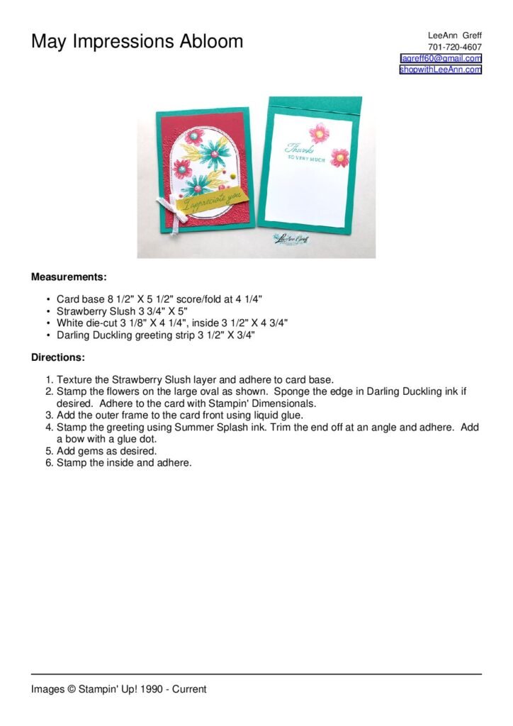 thumbnail of May Impressions Abloom card