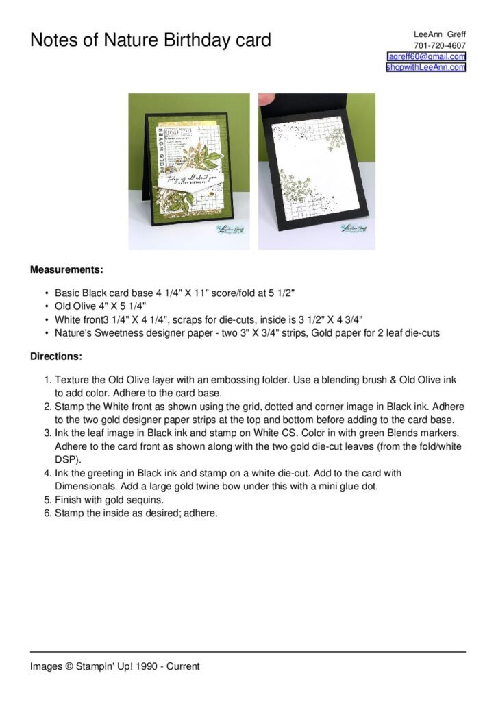 thumbnail of Notes of Nature Birthday card