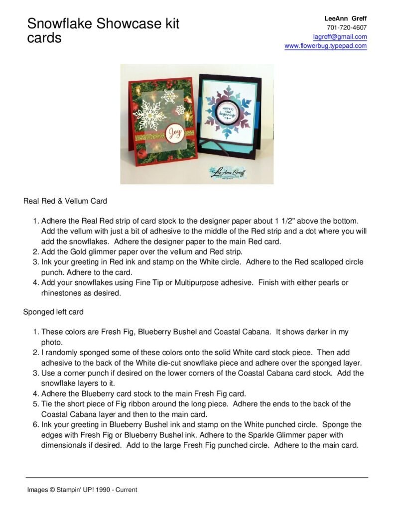 thumbnail of November Snowflake Showcase kit cards