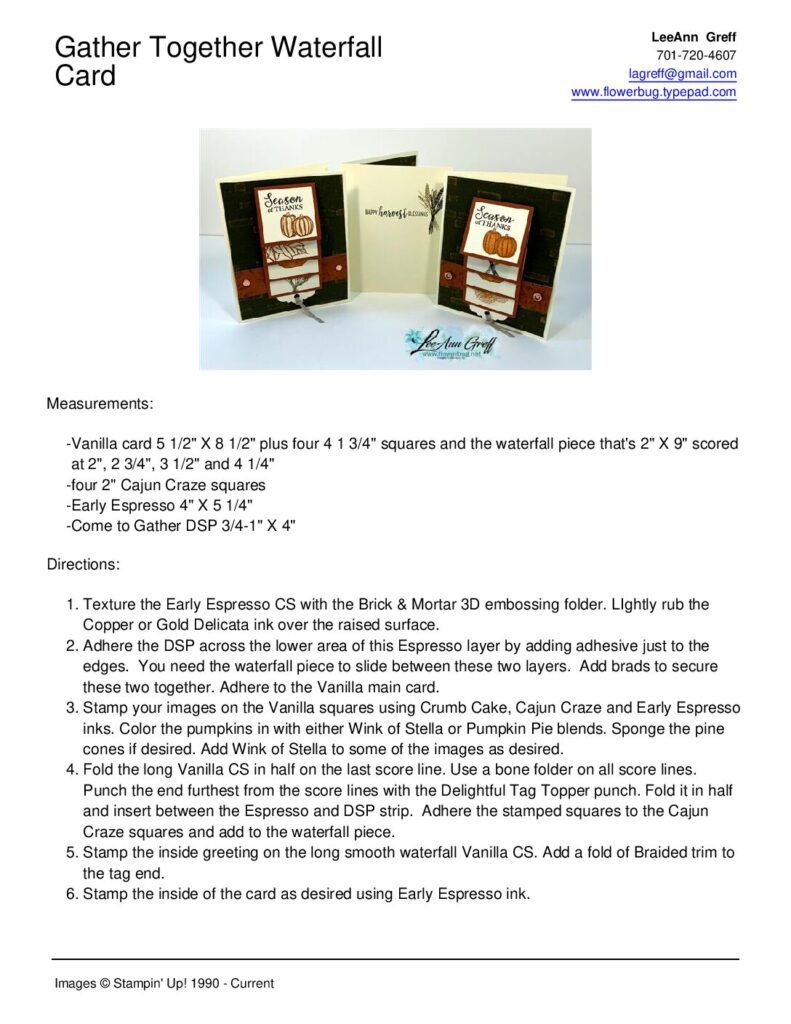 thumbnail of October Gather Together Waterfall card