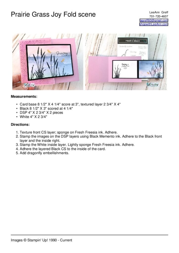 thumbnail of Prairie Grass JoyFold card