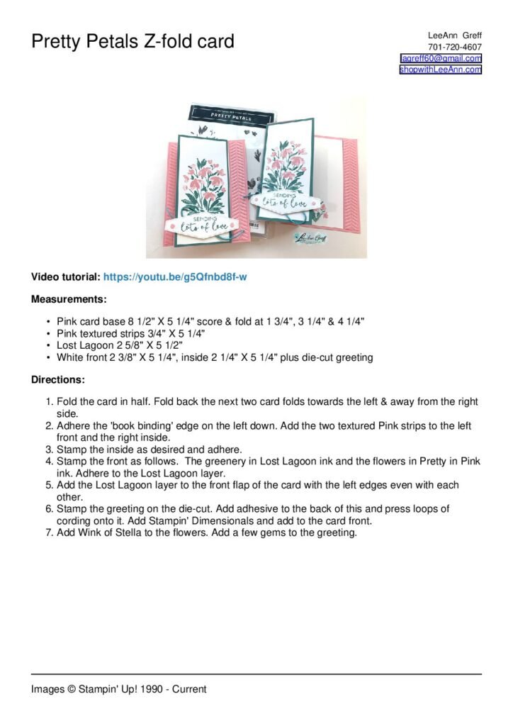 thumbnail of Pretty Petals Z-fold card