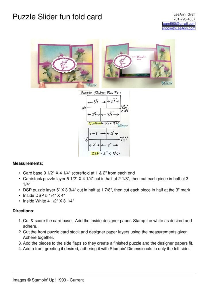 thumbnail of Puzzle Slider fun fold card