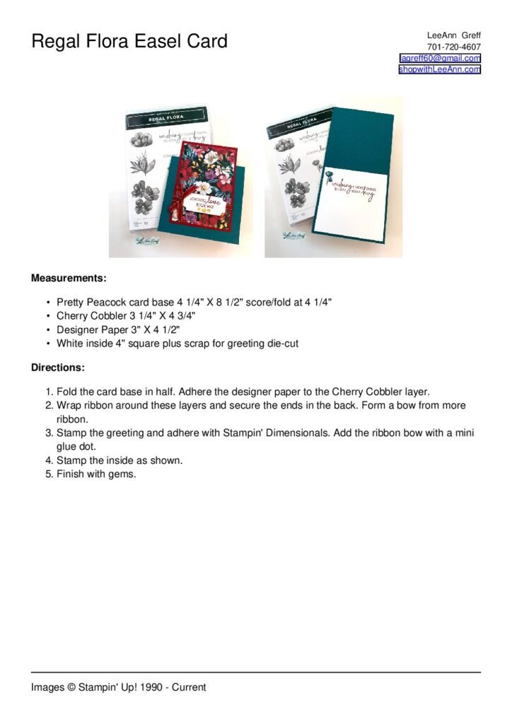 thumbnail of REgal Flora Easel card