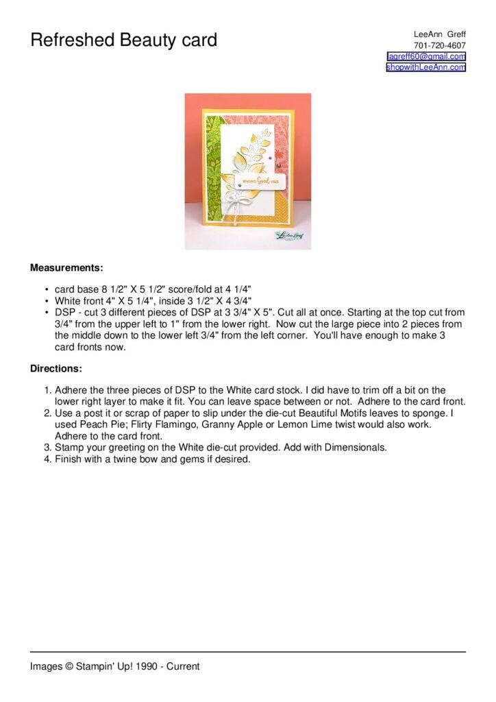 thumbnail of Refreshed Beauty card