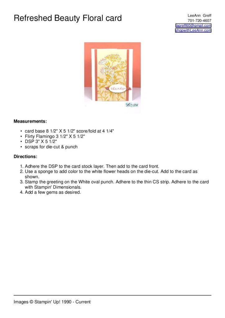 thumbnail of Refreshed Beauty floral card