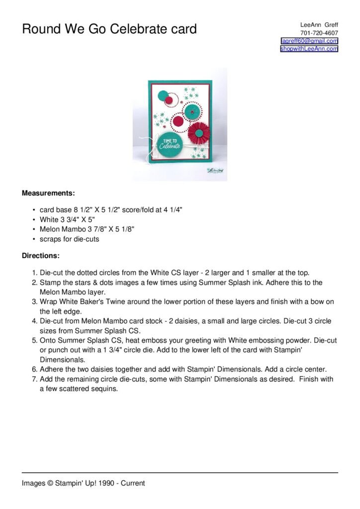 thumbnail of Round we Go Celebrate card