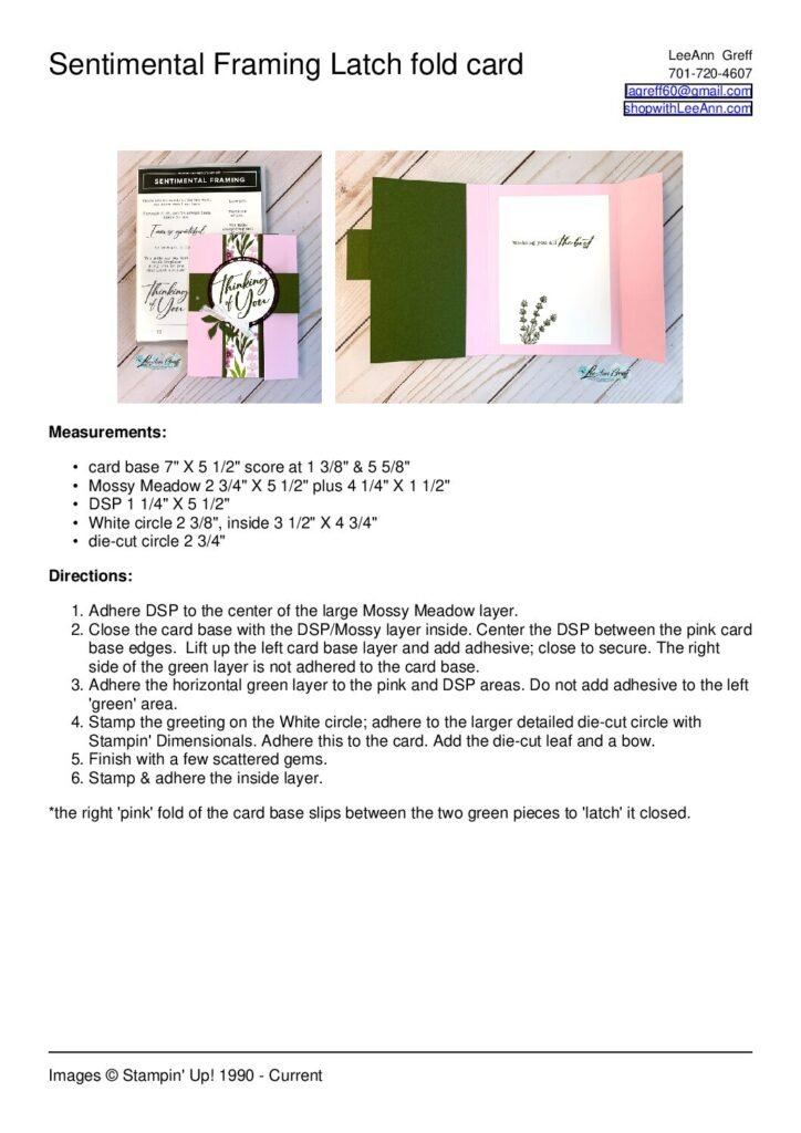 thumbnail of Sentimental Framing latch fold card
