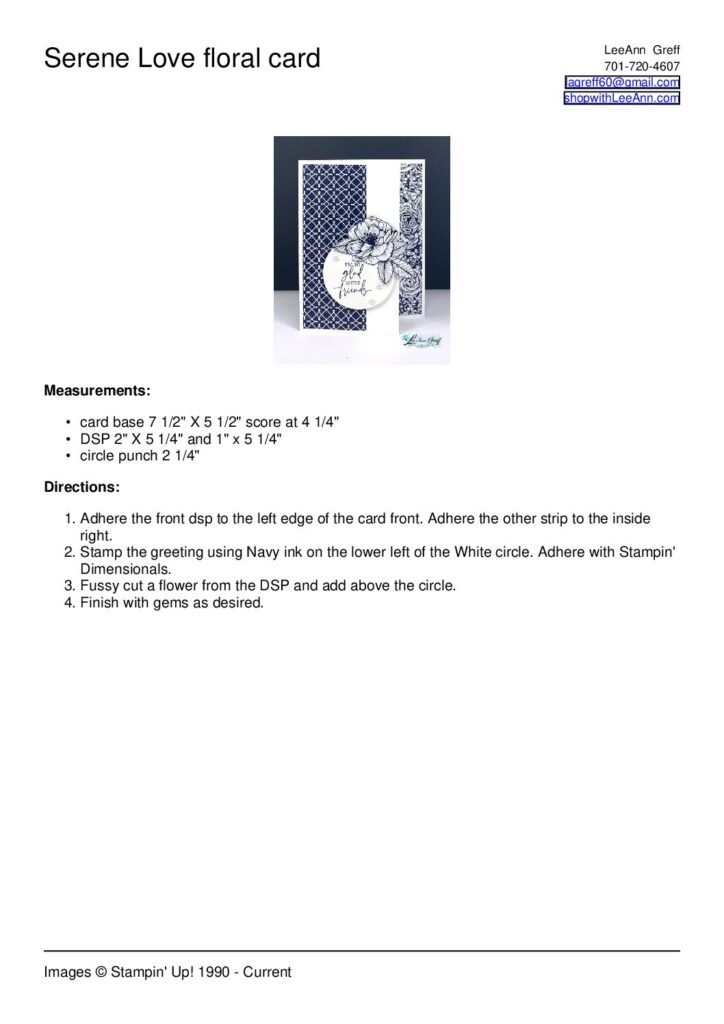 thumbnail of Serene Love floral card