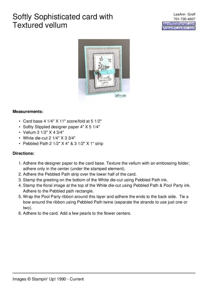 thumbnail of Softly Sophisticated card with Vellum