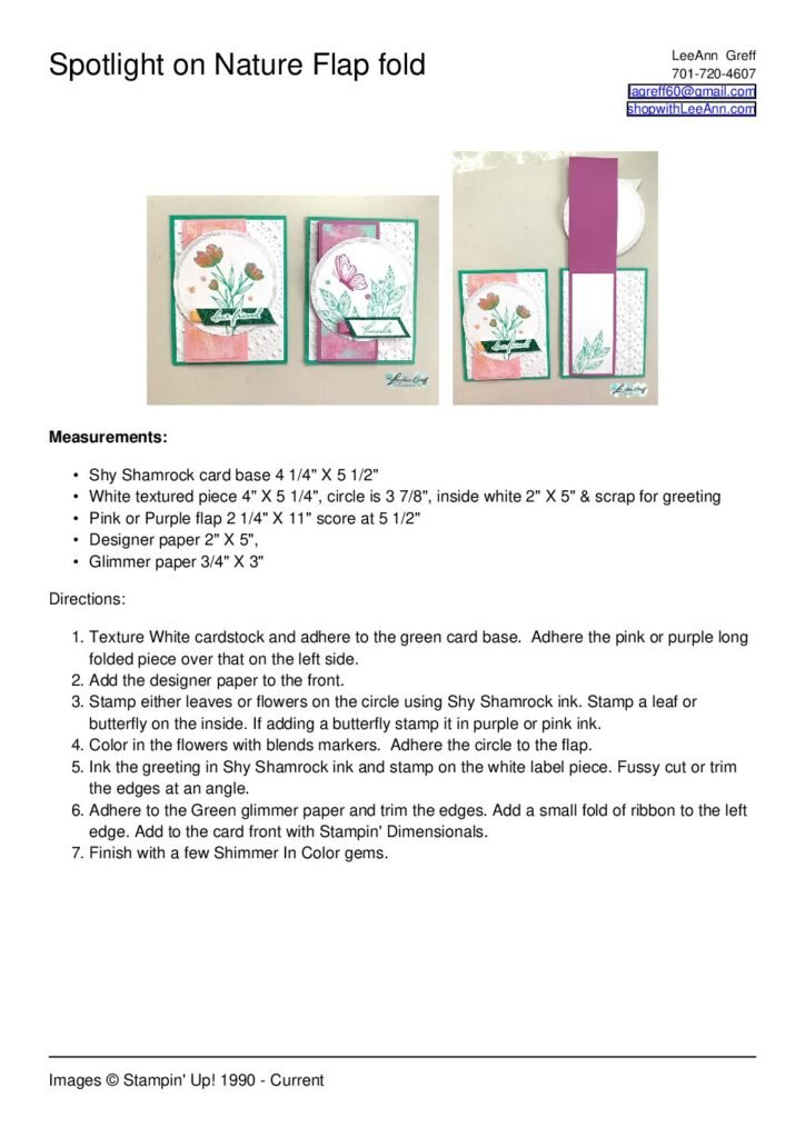 thumbnail of Spotlight on Nature flap fold