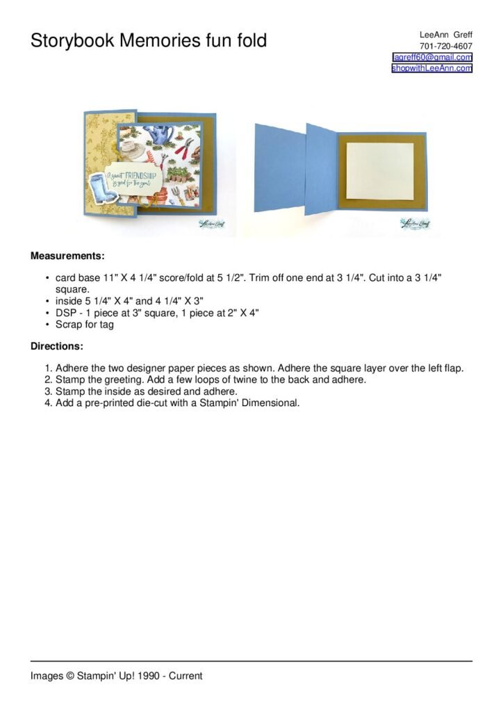 thumbnail of Storybook Memories fun fold