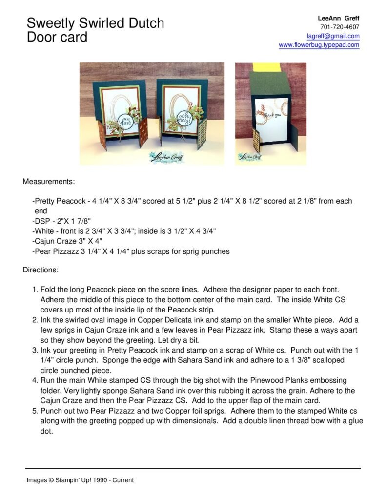 thumbnail of Sweetly Swirled Dutch Door card