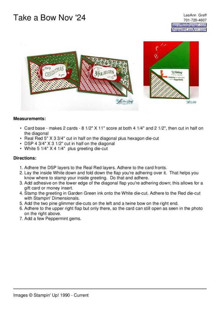 thumbnail of Take a Bow November 2024