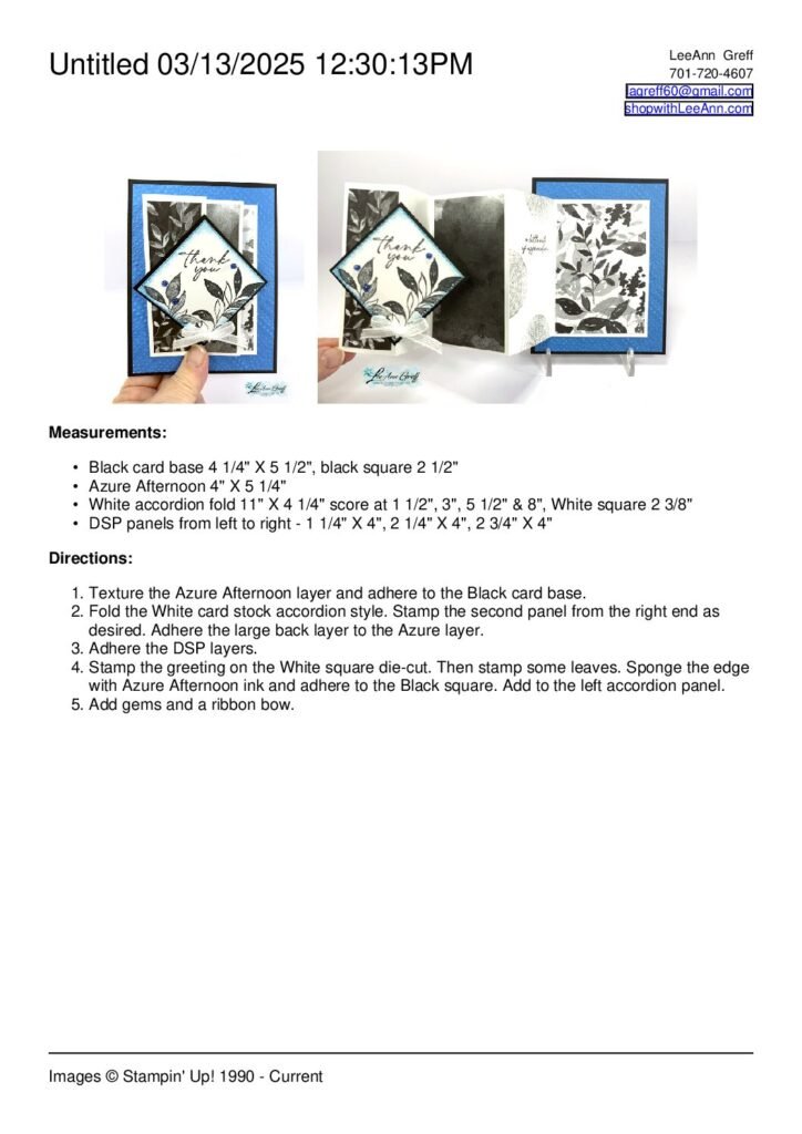 thumbnail of Textured Notes Accordion fold