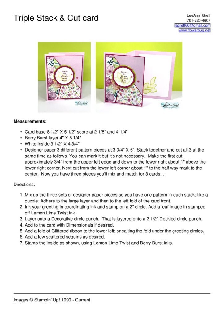 thumbnail of Translucent Florals triple stack & cut card