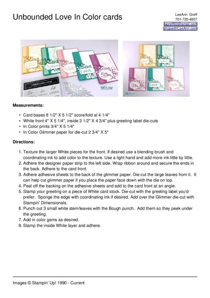 thumbnail of Unbounded Love In Color cards